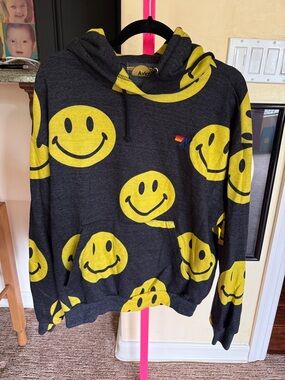 AV AVIATOR NATION Smiley Face Hoodie SIZE SMALL